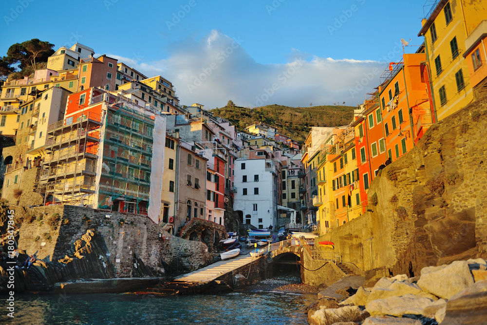 Italy, Liguria, Five lands - view of Riomaggiore