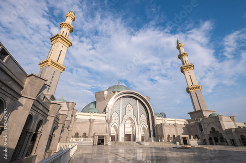 Photography View of public mosque, Wilayah persekutuan mosque in morning, Kuala Lumpur, Mala