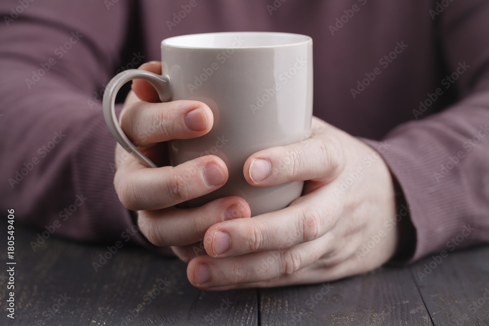 Man having a morning cup of coffee Man having a morning cup of coffee