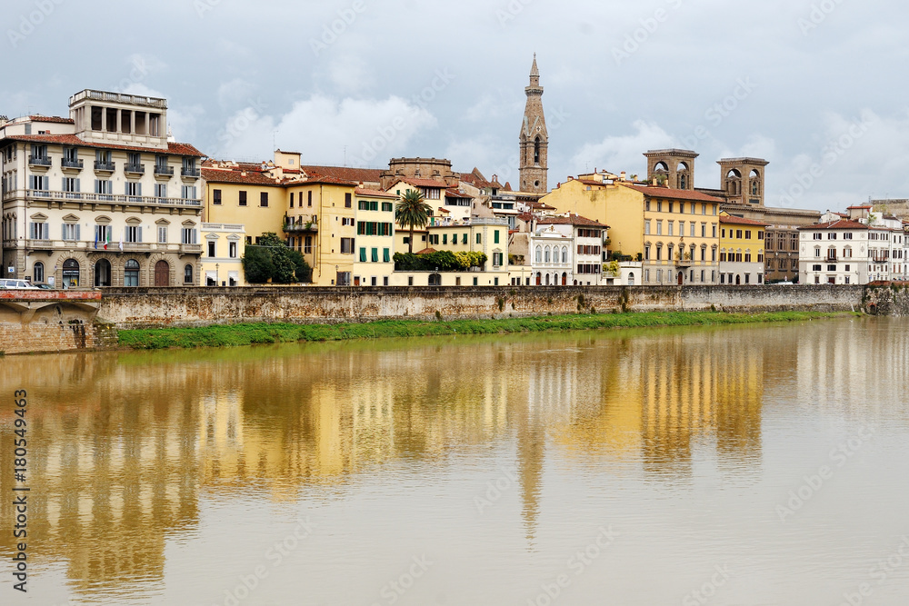 Florence and Arno river view, Tuscany, Italy