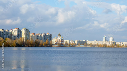 Quay of the Dnieper Bay in Kiev