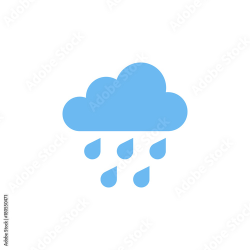 Rain Icon isolated on grey background.