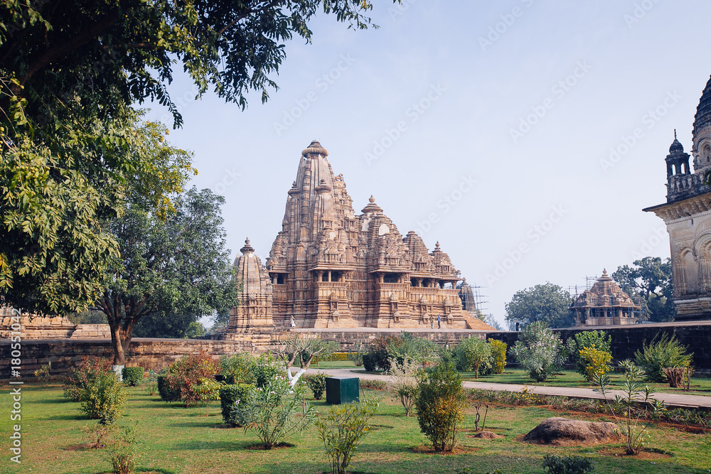Hindu and Jain temples in Khajuraho. Madhya Pradesh, India. Hindu and Jain temples in Khajuraho. Madhya Pradesh, India.