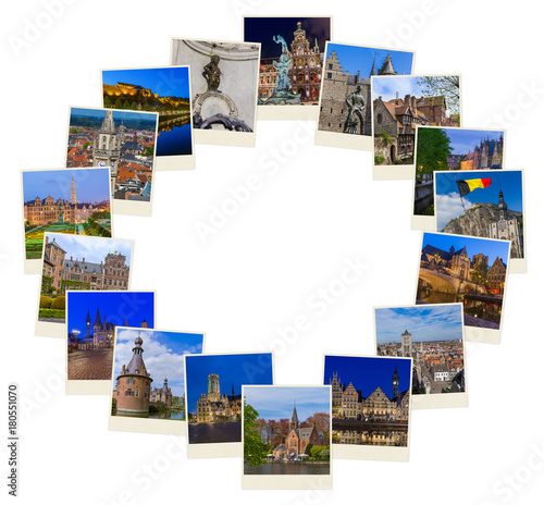 Frame made of Belgium travel images (my photos)