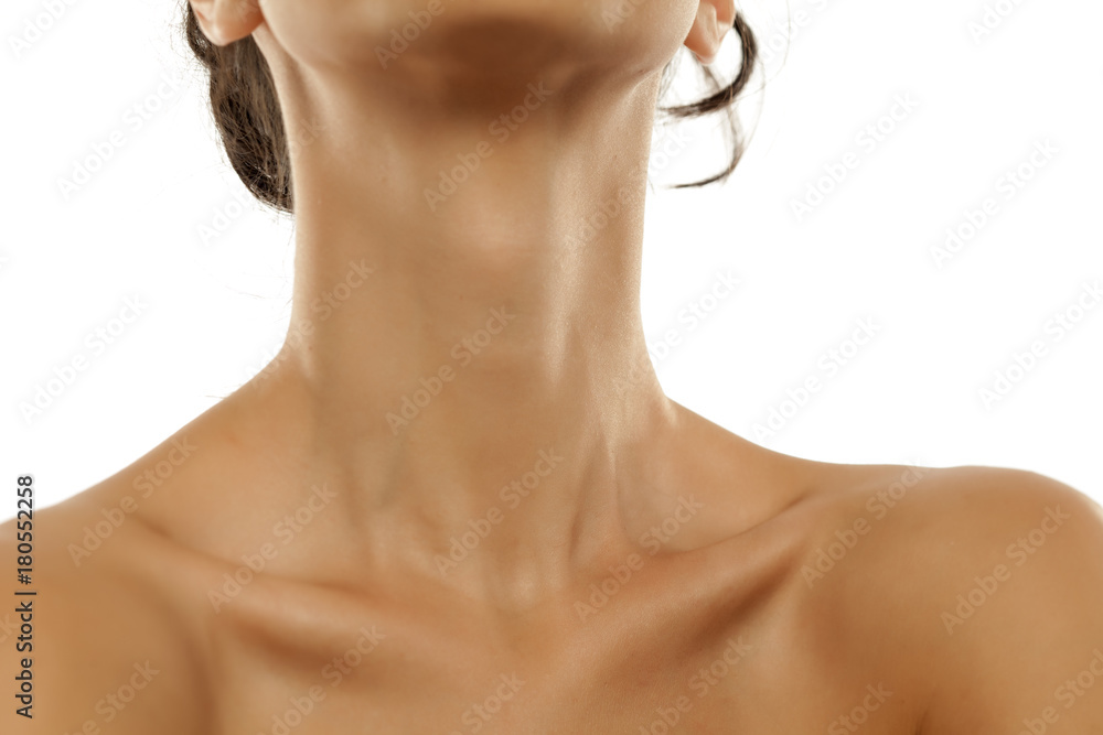 Woman's neck and bare shoulders Woman's neck and bare shoulders