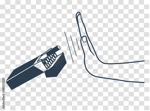 silhouette habit of smoking