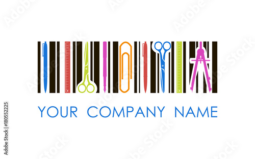 Vector logo for stationery shop or company