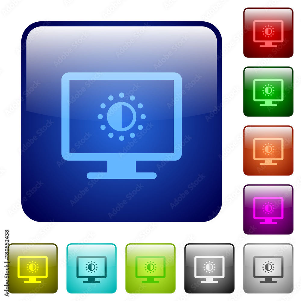Adjust screen saturation color square buttons Adjust screen saturation color square buttons