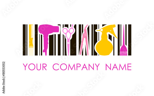 Vector logo for hairdressing salon. Concept design logo
