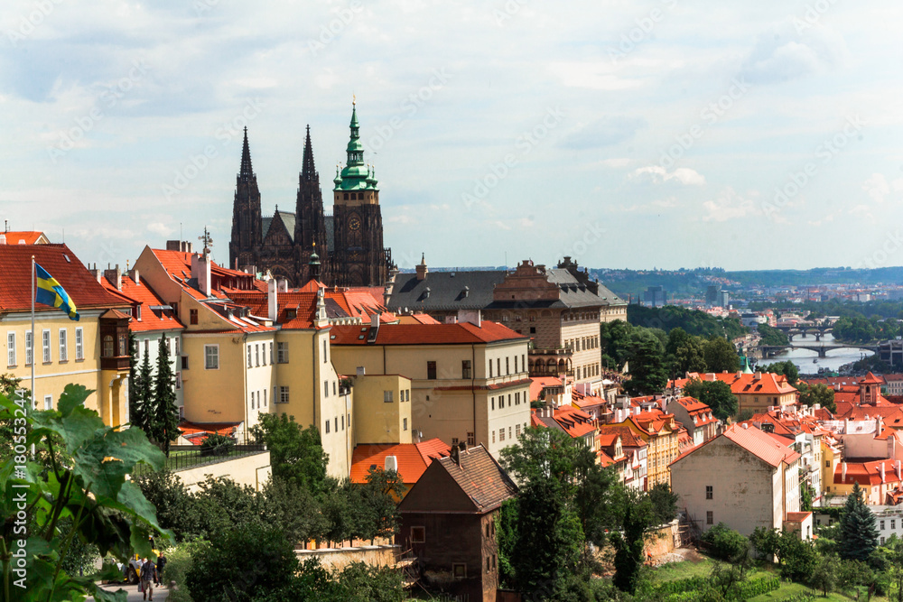 View from the Petrin Tower at Prague Castle