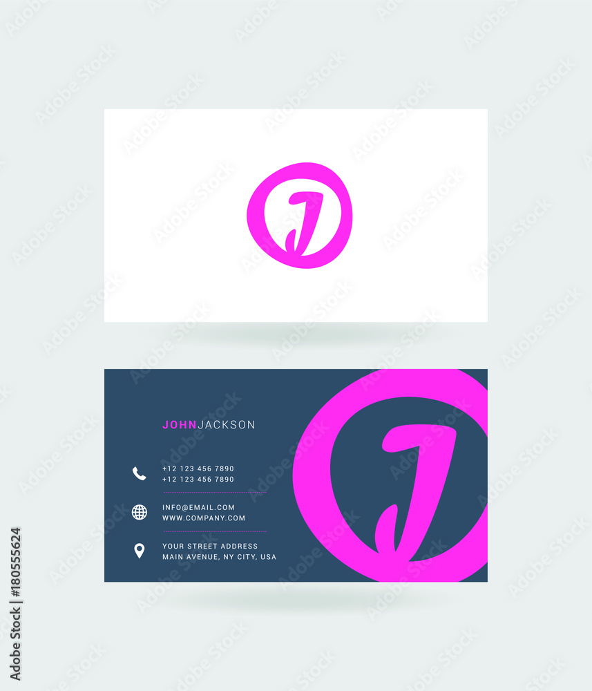 Letter J Logo with Business Card Template Vector. Letter J Logo with Business Card Template Vector.