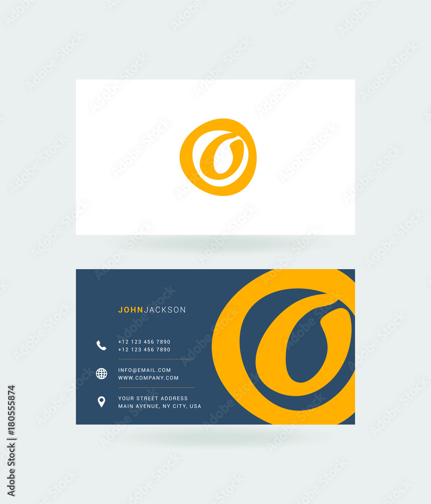 Letter O Logo with Business Card Template Vector. Letter O Logo with Business Card Template Vector.