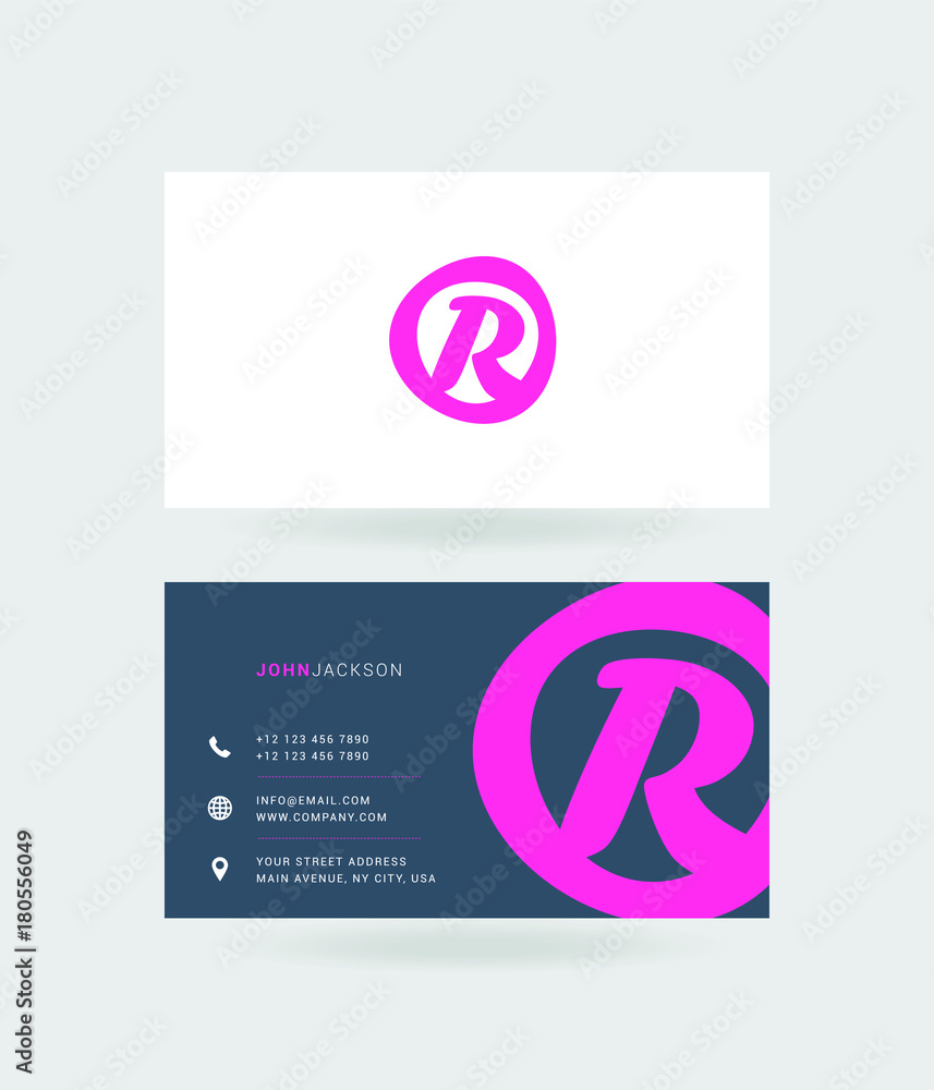 Letter R Logo with Business Card Template Vector. Letter R Logo with Business Card Template Vector.