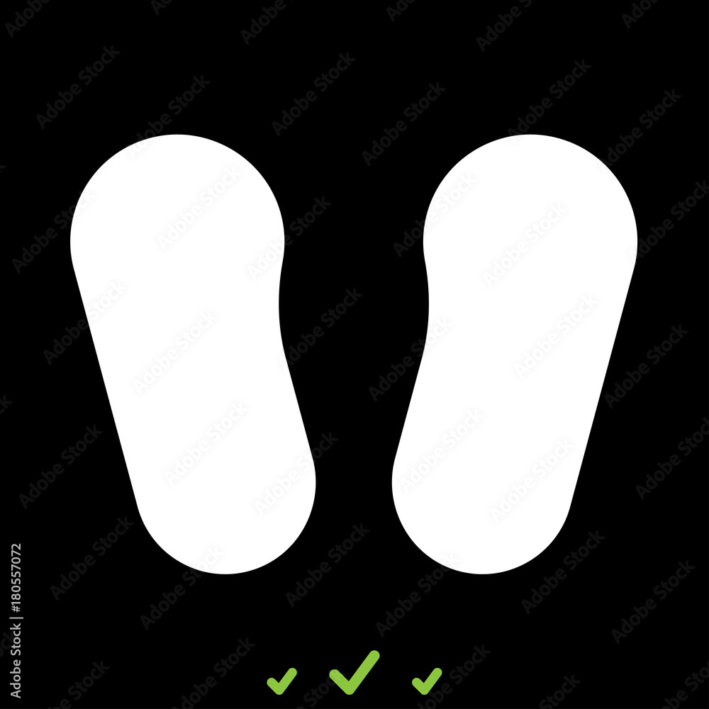 Baby footprint in footwear it is white icon . Baby footprint in footwear it is white icon .