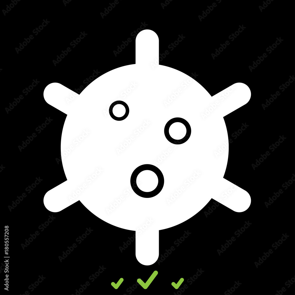 Virus it is white icon . Virus it is white icon .