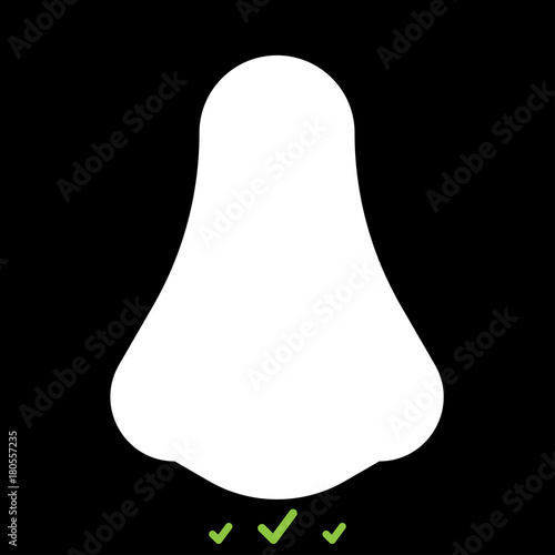 Nose it is white icon .