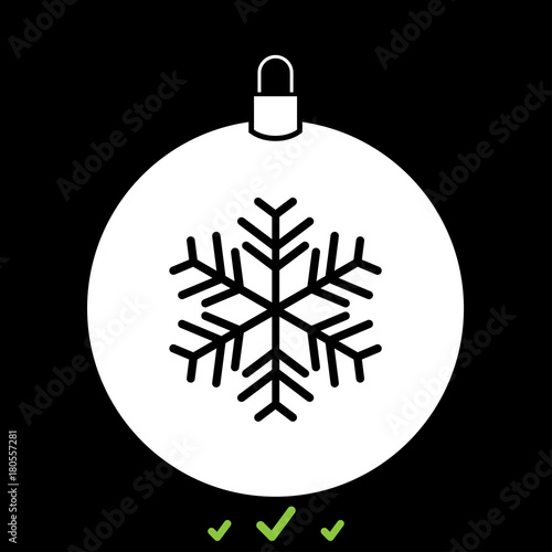 New Year ball toy. Christmas ball or Xmas bauble