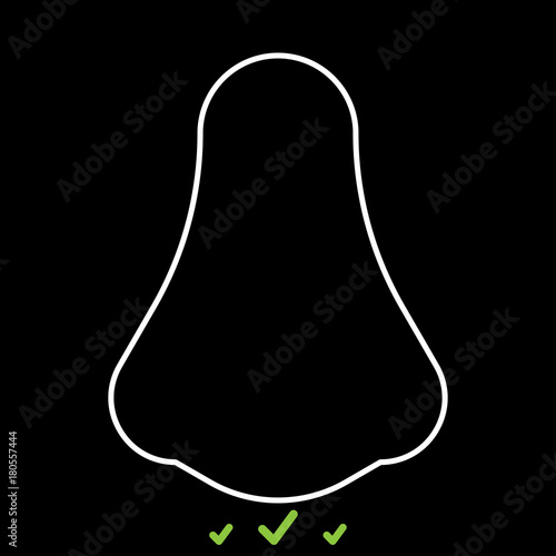 Nose it is white icon .