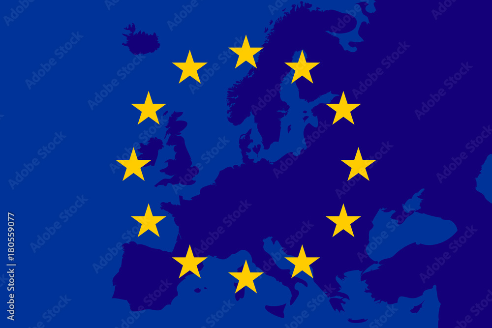 flag of European Union. Europe background. Eu sing. Vectror
