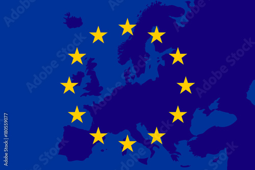 flag of European Union. Europe background. Eu sing. Vectror