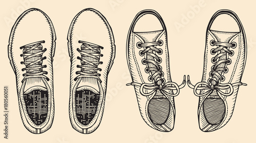 blue red sports sneakers