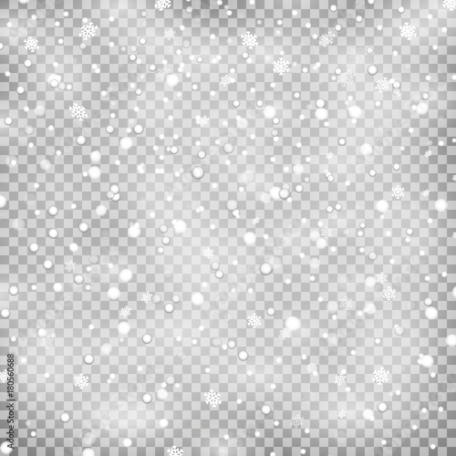 snowfall on transparent background