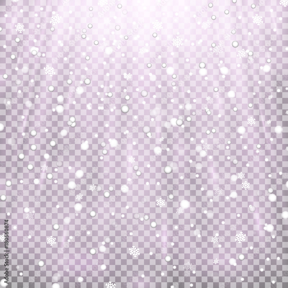 snowfall on transparent background, purple color snowfall on transparent background, purple color