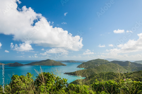 Beautiful landscape of the Caribbean Island of Tortola