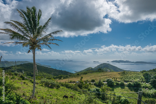 Beautiful landscape of the Caribbean Island of Tortola