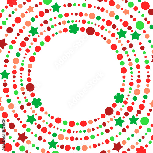 Red and green christmas bea...