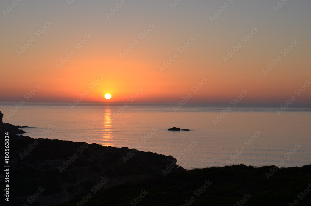 Sunrise near Sagres in the Algarve, Portugal