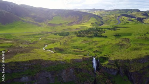 Luftaufnahme Island Wasserfall Gljufrabui