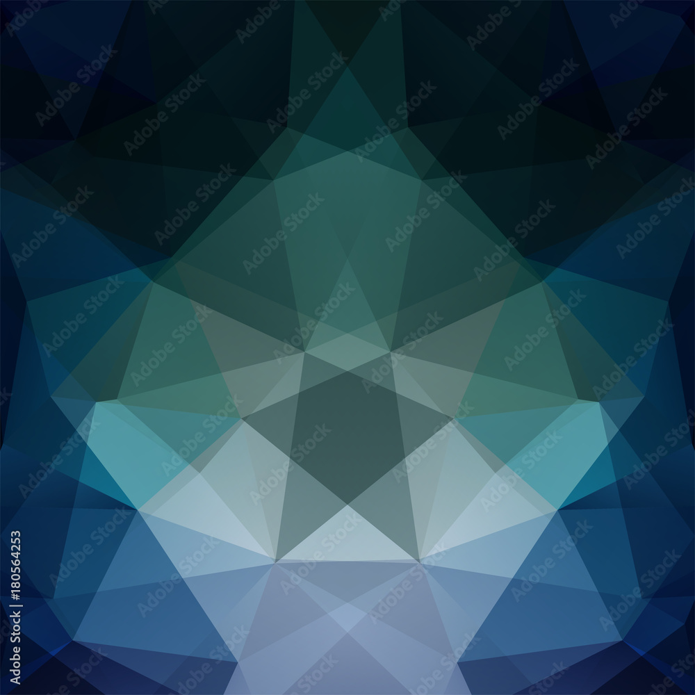 Abstract mosaic background. Triangle geometric background. Design elements. Vector illustration. Dark blue, green colors. Abstract mosaic background. Triangle geometric background. Design elements. Vector illustration. Dark blue, green colors.