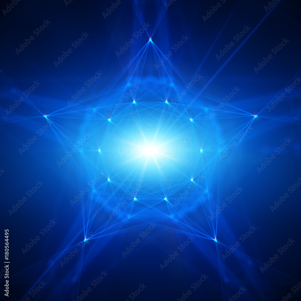 Obraz premium Abstrract geometric figure with multiple connections.