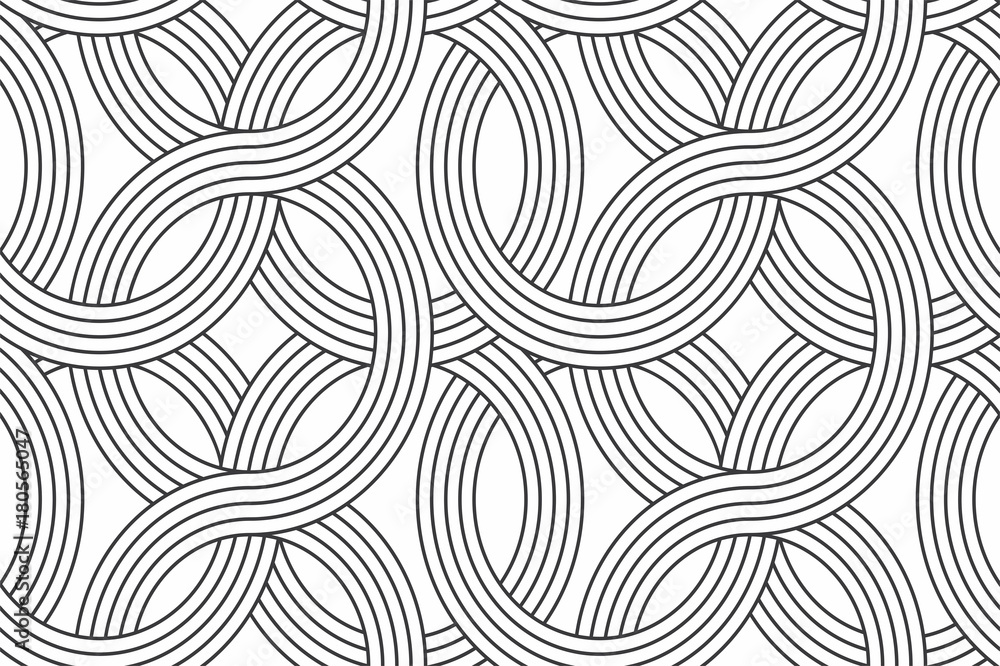 Fototapeta premium Geometric seamless pattern with linear