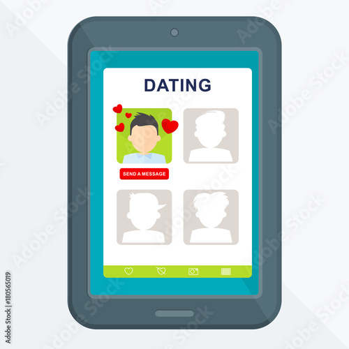 dating app on tablet