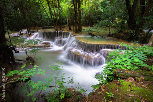 Hua mea khamin water falls in Erawan National Park, Kanchanaburi, Thailand