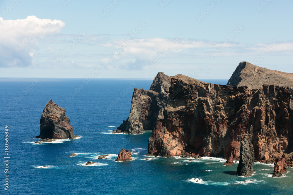 Fototapeta premium Beautiful landscape at the Ponta de Sao Lourenco, the eastern part of Madeira, Portugal