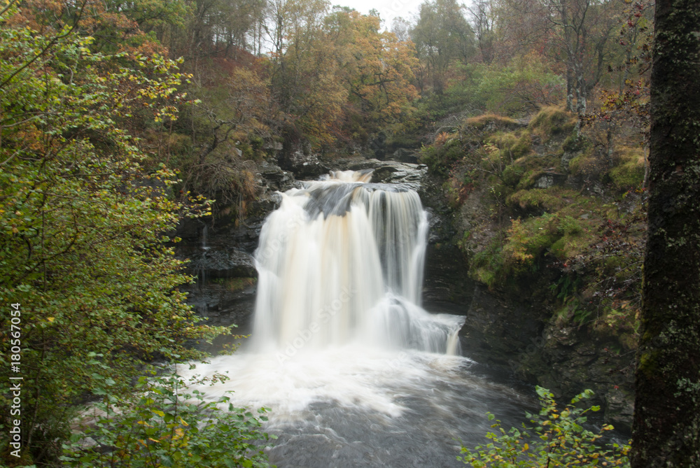 Scottish Waterfall in Glen Affric