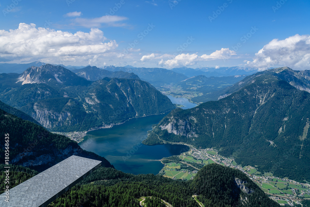 Scenic view of Five Fingers viewing platform in the Alps