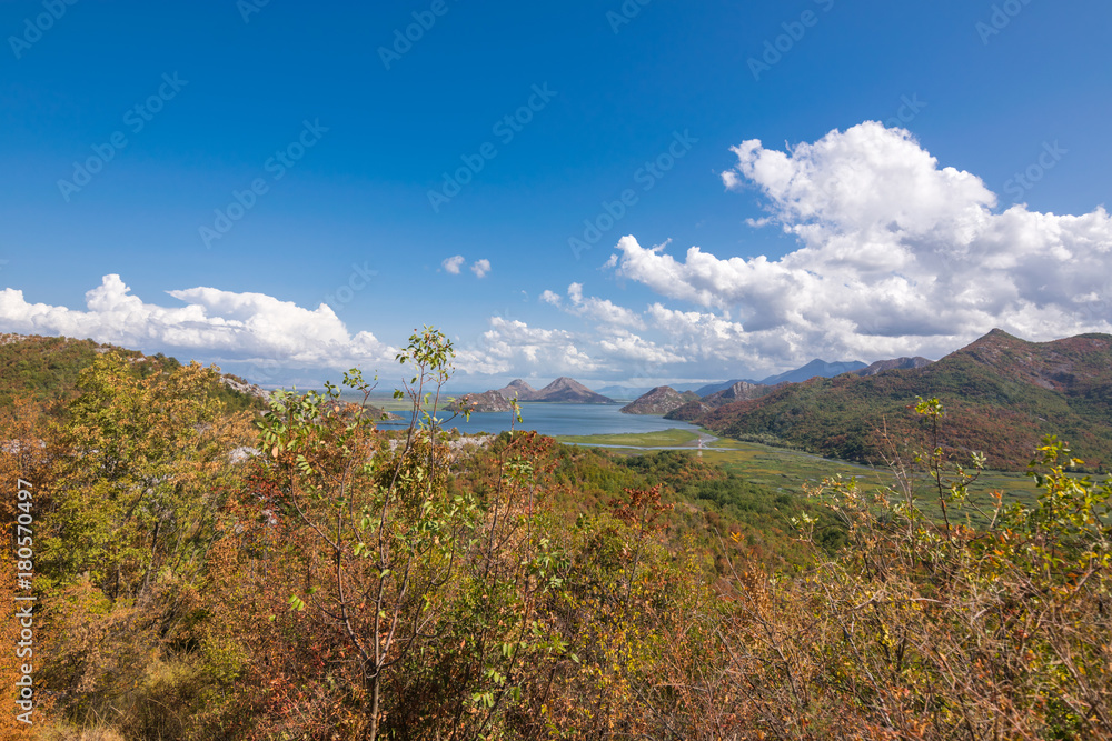 Panoramic view over Crnojevice River, Lake Skader National Park, Balkan Peninsula, Montenegro Europe Panoramic view over Crnojevice River, Lake Skader National Park, Balkan Peninsula, Montenegro Europe