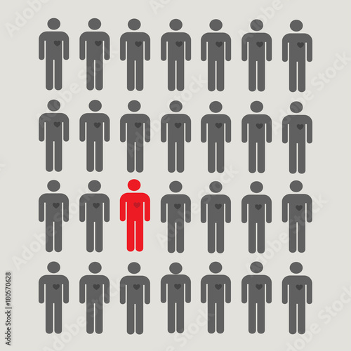 illustration of people icons  think different  vector illustration