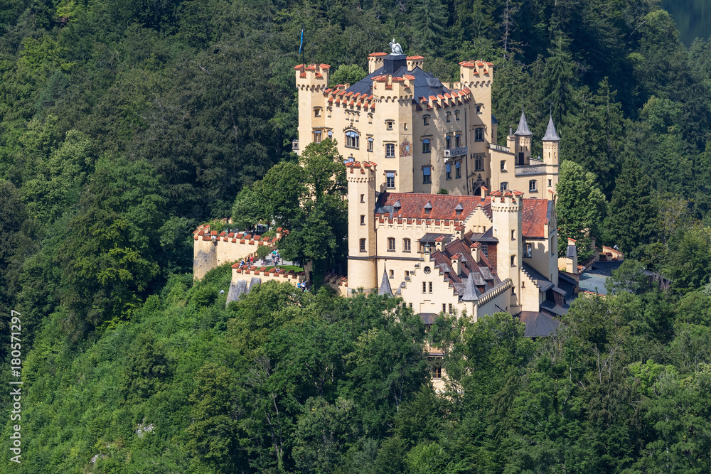 Hohenschwangau castle in Germany. Famous travel location in Germany