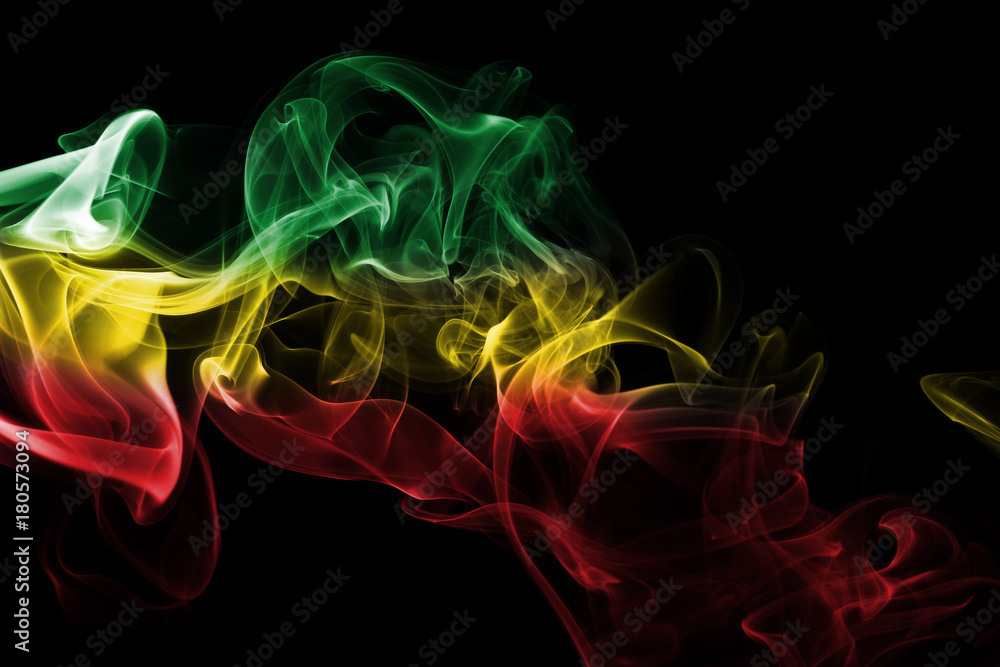 Ethiopia national smoke flag Ethiopia national smoke flag