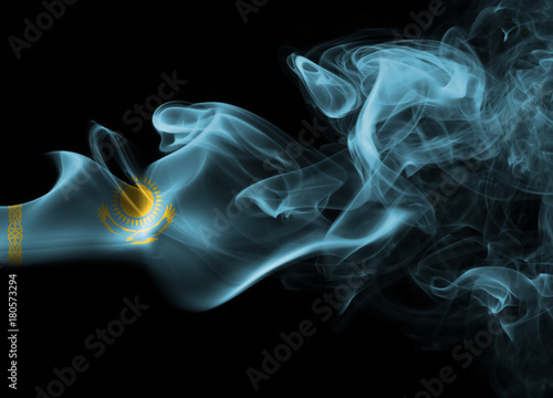 Kazakhstan smoke flag