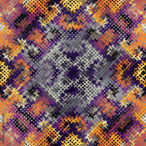 Seamless background pattern. Imitation of a texture of rough canvas painted with paint.