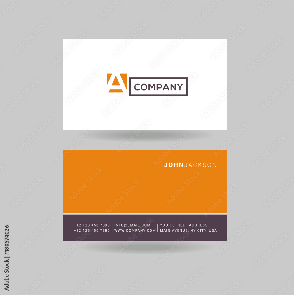 Letter A Logo Icon with Business Card Template Vector. Letter A Logo Icon with Business Card Template Vector.