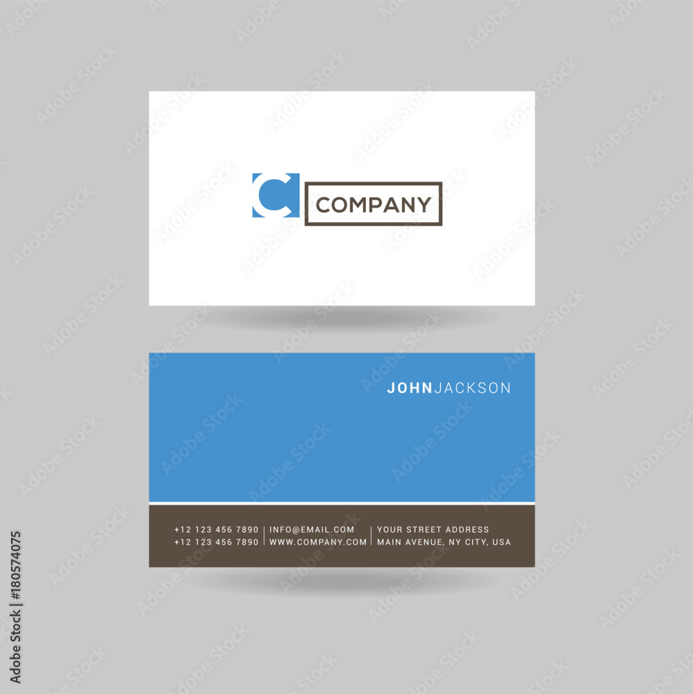 Letter C Logo Icon with Business Card Template Vector.