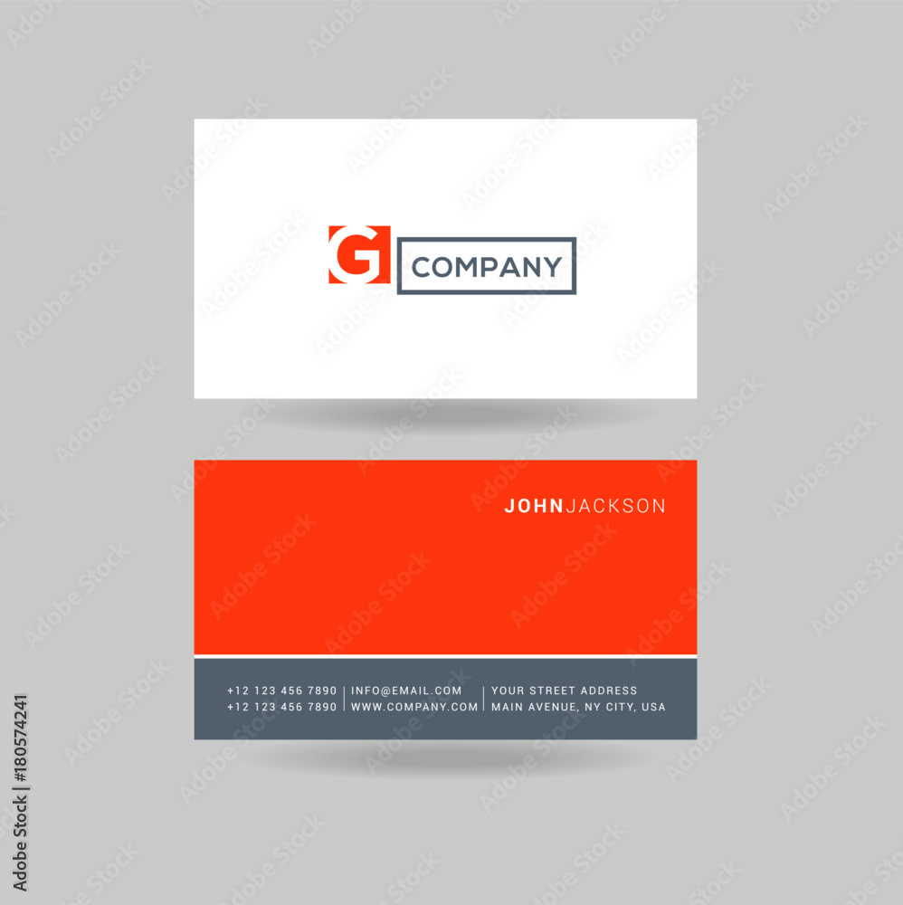 Letter G Logo Icon with Business Card Template Vector. Letter G Logo Icon with Business Card Template Vector.