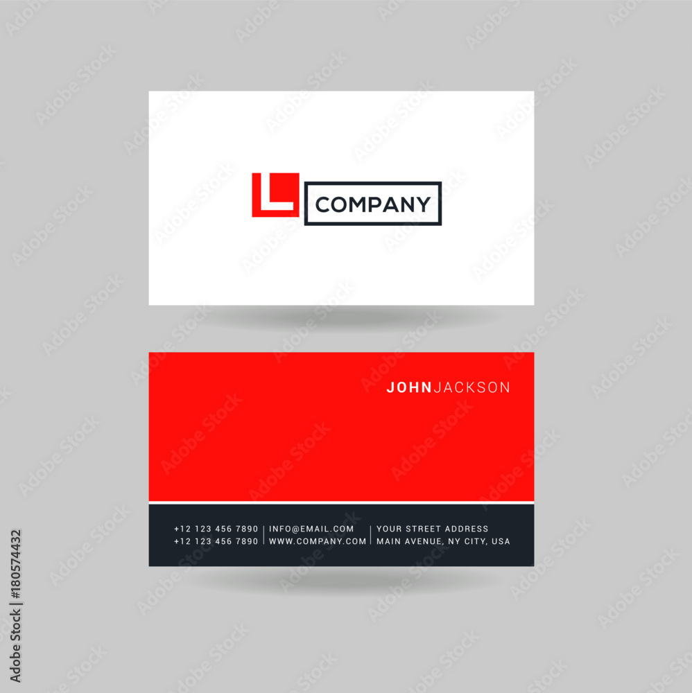 Letter L Logo Icon with Business Card Template Vector.